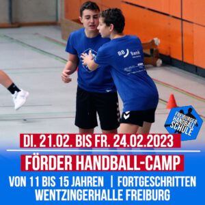 Förder Handball-Camp in den Fasnachtsferien (21.02. bis 24.02.2023)