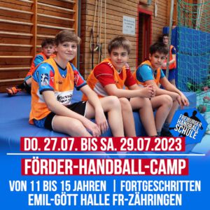 Förder Handball-Camp in den Sommerferien (Do.27.07. bis Sa.29.07.2023)
