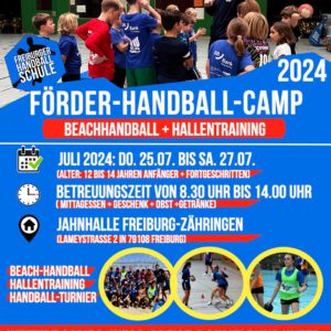 Handball Fördercamp vom 25.07. bis 27.07.2024 für 12 bis 14 Jahren
