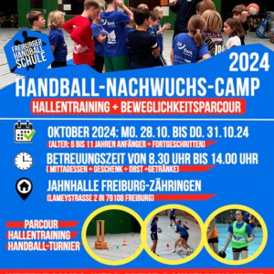 Handball-Nachwuchscamp vom 28.10.2024 bis 31.10.2024 für 6 bis 11 Jahren